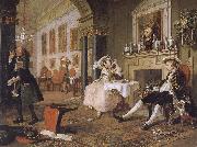 William Hogarth Group painting fashionable marriage Breakfast Germany oil painting artist